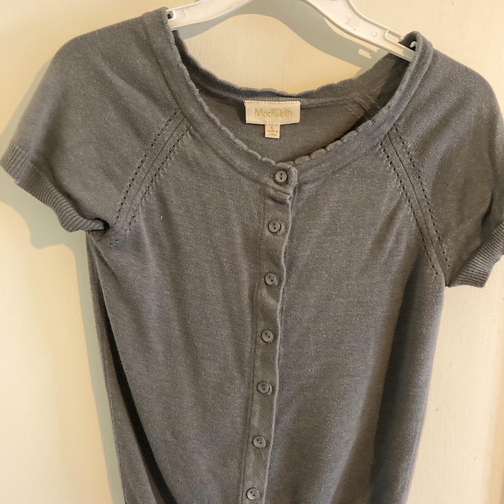 ModCloth grey cardigan size large